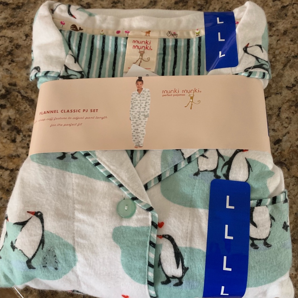 Munki Munki Penguin Pajamas Size Large